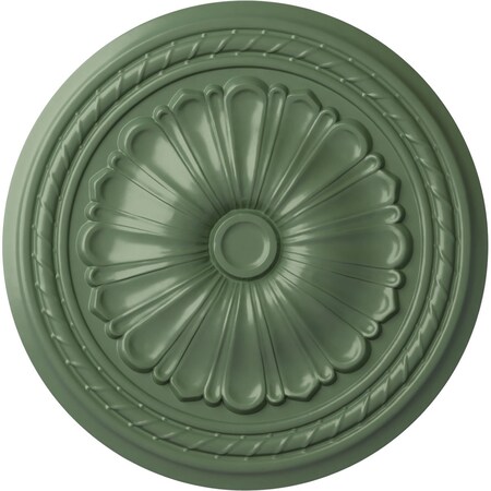Ekena Millwork Alexa Ceiling Medallion (Fits Canopies up to 2 7/8"), 20 1/2"OD x 1 7/8"P, Athenian Green CM20ALAGF